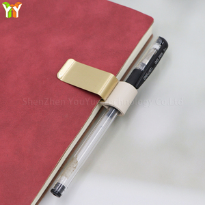 Kim Loại Da Chủ Bút Brass Không Gỉ Tạp Chí Máy Tính Xách Tay Bút Chì Chủ Bookmark Kim Loại Clip Văn Phòng Nguồn Cung Cấp Bút Vòng Lặp - Product Image 5