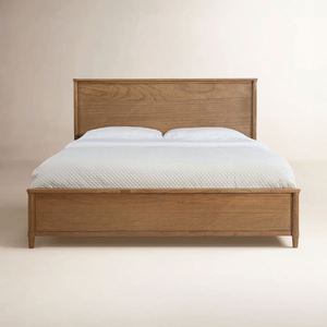 American Vintage Twist Spindle Solid Wood Bed <b>Frame</b> Turned Post Wooden Platform Bed for Bedroom - Product Image 1