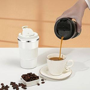 Stainless Steel Vacuum Tumbler 12oz 17oz Travel Mug Double Wall Insulated Coffee Cup with Lid Reusable for <b>Hot</b> Cold Drinks - Product Image 3