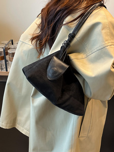 Bolsos de Hombro de Gamuza con Cierre, Estilo Bohemio para Mujer, Diseño Minimalista y Exclusivo, Portátiles para Viaje, Nueva Colección Primavera 2026 - Product Image 2