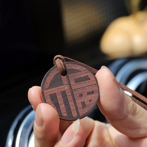 Wood Round Pendant Laser Engraved For <b>Necklace</b> Making Promotional Gift - Product Image 1