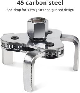 Llave de Extracción de Filtro de Combustible de Acero de Alto Carbono de Doble Accionamiento, 3 Mordazas, 2 Vías, Herramientas de Reparación Automotriz - Product Image 2
