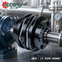 Acoplador de Disco de Contracción de Doble Diafragma, Cuerpo de Acero SS304, Doble Flexión, Cero Holgura, Alta Sensibilidad, para Husillo de Bolas, Servo, Accionamiento CNC