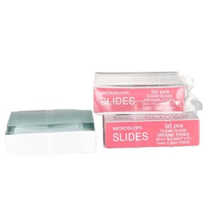 Sailboat Brand <b>Microscope</b> Slides 25.4x76.2mm Clear Glass Ground Edges 50 Pcs Pack - Product Image 1