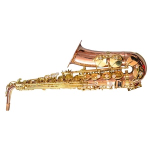 Saxofón Alto Profesional en Mi Bemol, Instrumento de Latón con Acabado en Laca Dorada, con Estuche Rígido y Boquilla - Product Image 1