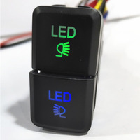 Interrupteur à bouton-poussoir double LED 12V pour barre lumineuse de camion tout-terrain Toyota Prado Hilux Landcruiser