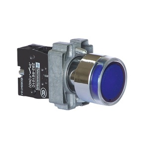XB2-BE101C <b>Push</b> <b>Button</b> <b>Switch</b> 1NO Blue Illuminated Industrial Equipment IP40 - Product Image 1