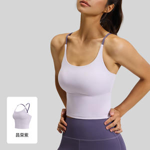 Camiseta Deportiva de Yoga Transpirable de Secado Rápido para Mujer, Ropa Deportiva Sexy sin Mangas con Logotipo Frontal para Gimnasio - Product Image 1