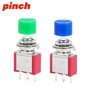 Interruptor de botón pulsador de 3 pines 1NO1NC 5A 120VAC con reinicio automático - Product Image 1