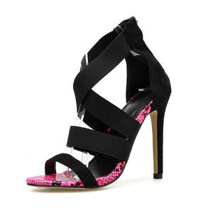 Sandales Sexy à talons aiguilles pour femmes, chaussures de <span class=keywords><strong>danse</strong></span> Tango/Salsa avec fermeture éclair - Product Image 3