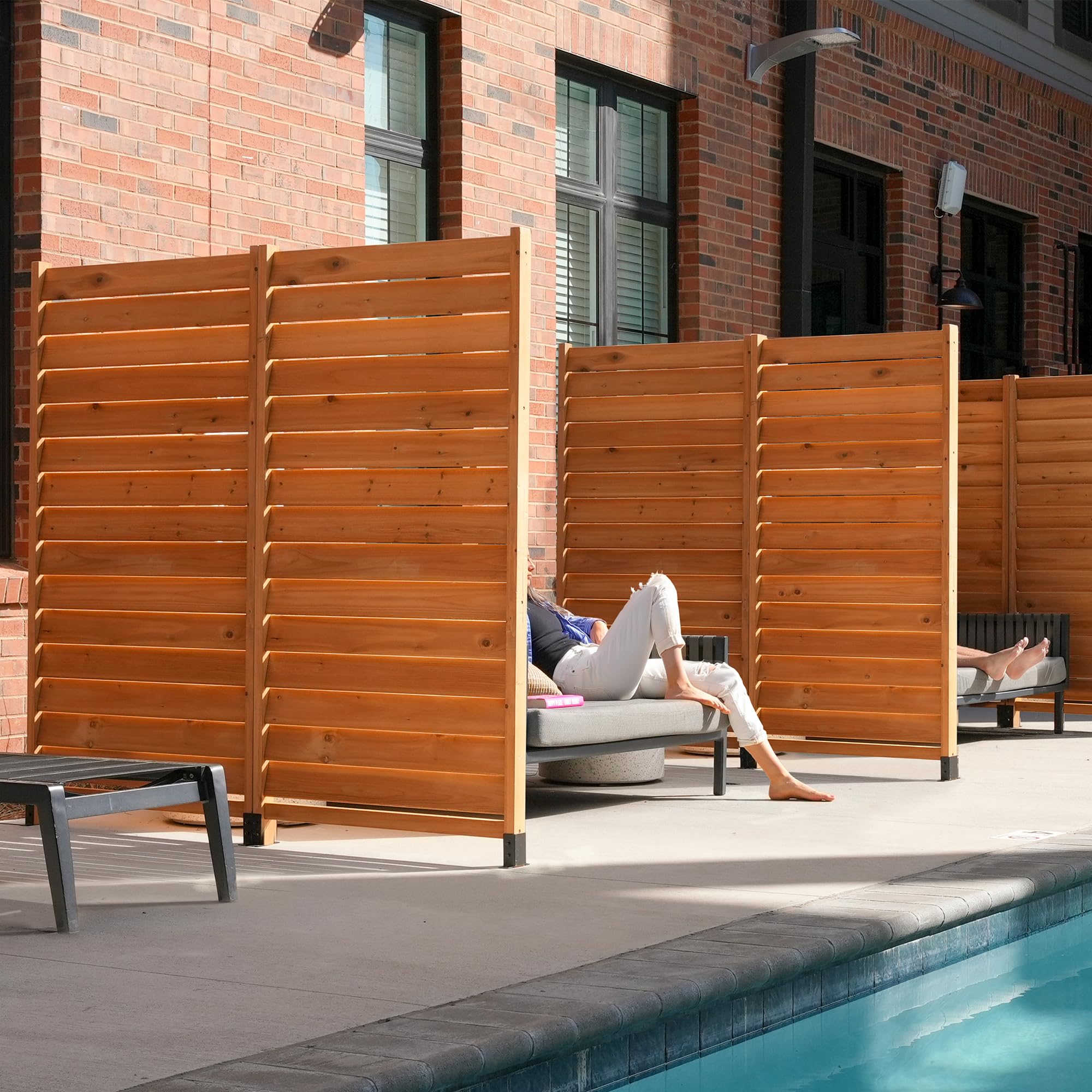 73.5in H x 37.625in W (1 Louvered Freestanding Panel)