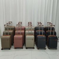 Valise trolley rigide en PP avec 4 roues pivotantes, bagage de voyage tendance, vente en gros, OEM ODM