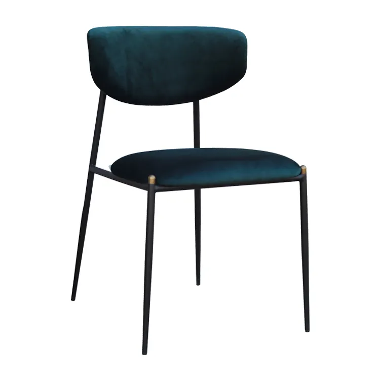 Chaise de salle à manger durable avec cadre en métal Chaise rembourrée extrêmement confortable