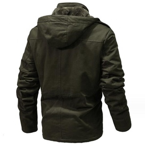Giacca Casual in cotone di media lunghezza giacca a vento da <span class=keywords><strong>uomo</strong></span> giacca Parka in <span class=keywords><strong>pile</strong></span> spessa lavata <span class=keywords><strong>con</strong></span> <span class=keywords><strong>cappuccio</strong></span> staccabile - Product Image 4