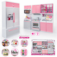 Plastic Miniature Doll Kitchen Set Cooking Toys Girl Creative Cocina De Juguete Kitchen Toys Booking Set Miniature Food for Kids