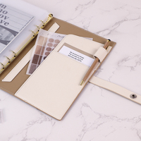 Cahier d'anneau de journal en cuir PU avec boucle