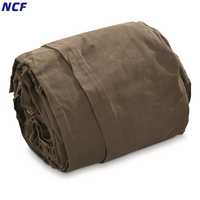 Toile de chanvre enduite de cire imperméable professionnelle 500 g/m², rouleau de tissu de bâche verte