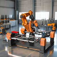 Stasiun Las otomatis baru stasiun kerja Robot efisiensi tinggi dengan mesin roda gigi Motor & roda gigi untuk industri ritel