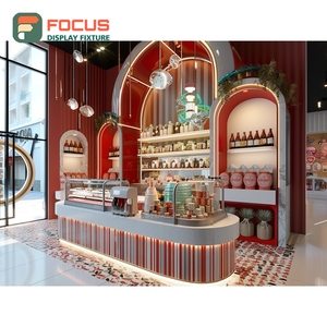 Mostrador de Servicio de Café de Lujo, Estación de Barista, Estante para Caja Registradora, Mostrador de Café de Roble Natural - Product Image 2