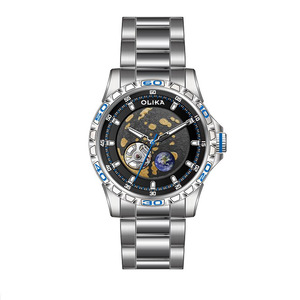 Montre mécanique automatique de luxe pour homme, grand cadran de 45 mm, étanche, avec bracelet de 22 mm, affichage à aiguilles, A70 ajouré - Product Image 2
