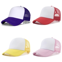 Gorras Trucker Personalizadas Bordadas de Alta Calidad, Gorra de Béisbol Lisa de 5 Paneles con Malla Trasera y Sublimación, Gorra de Alto Rendimiento