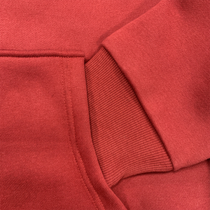 Felpe con cappuccio 320 GSM in morbido cotone con Logo personalizzato felpe con cappuccio da <span class=keywords><strong>uomo</strong></span> semplici felpe rosse stampa serigrafia essenziali invernali - Product Image 5