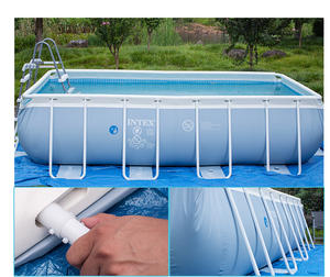 <span class=keywords><strong>Intex</strong></span> 26792 16FT X 8FT X 42IN Prisma Bingkai Baja Persegi Panjang Kolam Renang <span class=keywords><strong>Set</strong></span> PVC Di Atas Tanah Kolam Renang - Product Image 4