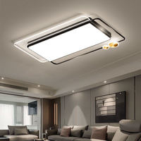 Plafonnier LED Moderne Nordique Double Carré en Fer Acrylique avec Design Encastré pour Salon Chambre et Couloir