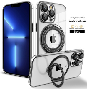 Chargeur de téléphone portable sans fil Power Bank Case pour iPhone 16 15 14 13 Pro Max Protection magnétique TPU Organizer Cover Phone Grip - Product Image 1