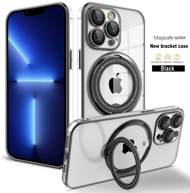 Wireless Mobile Phone Charger Power Bank Case for iPhone 16 15 14 13 Pro Max Protective Magnetic TPU Organizer Cover Phone Grip