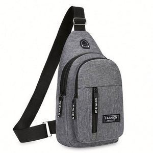 Sac messager de voyage personnalisé avec logo, sac de poitrine en nylon, sac bandoulière imperméable - Product Image 4