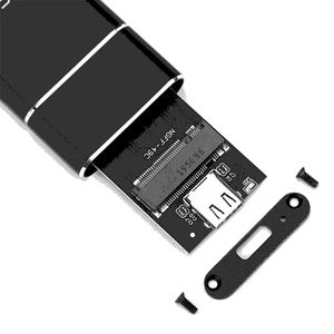 Box Esterno per SSD NGFF <span class=keywords><strong>M</strong></span>.<span class=keywords><strong>2</strong></span> SATA a USB 3.1 Tipo C, Custodia in Alluminio per Disco Rigido SSD Esterno USB 3.0, Supporto UASP, Chiave B B+<span class=keywords><strong>M</strong></span> - Product Image 4