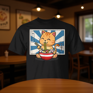 Camiseta Kawaii Ramen Orange Tabby Cat Lover - Product Image 3