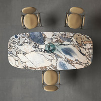 Table à manger moderne de luxe en pierre frittée durable, plateau en marbre Pandora gris veiné or, pieds en métal rectangulaires, mobilier de maison 6-8 personnes