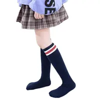 Preppy meias de malha longa para crianças, estilo crianças adolescentes, uniforme escolar, britânico