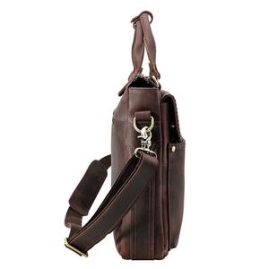 Réel en cuir Rétro Fait Main Mallette D'affaires Sac À Main 15.6 pouces Ordinateur Portable Sac À Bandoulière - Product Image 4