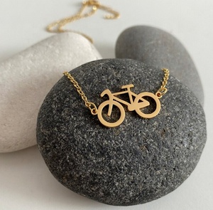 Collar con Colgante de <span class=keywords><strong>Bicicleta</strong></span> Pequeña de Acero Inoxidable Personalizado, Estilo Deportivo Informal, Regalo para Ciclistas - Product Image 5