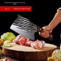 Couteau à découper en forme de tête de poisson, forgé à la main, best-seller, en acier inoxydable 5CR15, manche en bois, pour la découpe de viande et la préparation culinaire