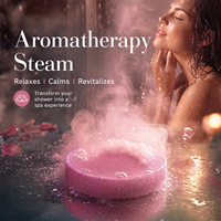 Tablettes de douche aromatiques à la rose rose, bombes de bain effervescentes aux huiles essentielles, ensemble de spa à domicile doux, longue durée et relaxant