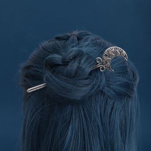 Horquilla para el Cabello con Diseño de Luna Creciente Estilo Vikingo Retro, Accesorio de Moda Escandinavo Noruego - Product Image 4