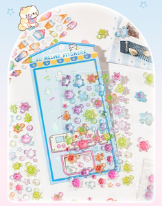 Pegatina 3D en relieve Yuxian, dulce y adorable estilo caramelo para fiestas, DIY, funda de teléfono móvil, juguete musical de mano con sonido. - Product Image 6