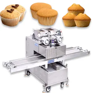 Lebensmittel industrielle Verarbeitung runde Form Cupcake Muffin Kuchen maschine Madeleine Kuchen maschine