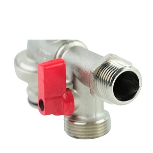 Válvula Verde de Alta Calidad, <span class=keywords><strong>Grifo</strong></span> de Latón Niquelado de <span class=keywords><strong>Tres</strong></span> Vías con Diseño Industrial y Manija de Hierro para Lavadora y Baño - Product Image 5