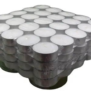 OEM Factory Mini Paraffin Wax Candle 4 Hour 8 Hour Burning Time White Color Small Tea Light Candles