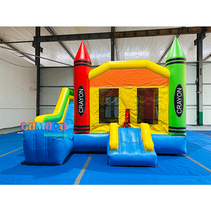 Prix usine de qualité commerciale PVC gonflable Trampoline Jump Caryon Castle Bouncer Bouncer House Combo Slide Basketball Hoops - Product Image 1