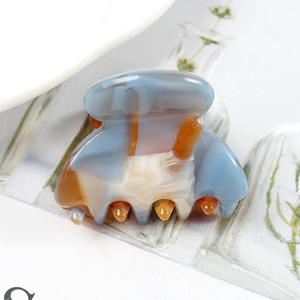 Kinling OEM Corea geométrico Simple elegante ácido acético Retro estilo chino variedad gelatina Color lindo pequeño pinzas para el cabello - Product Image 5