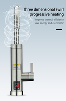 Robinet électrique en acier inoxydable de haute qualité chauffe-eau instantané vanne de pulvérisation extractible murale pour application de camping-car