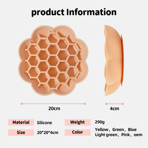 Customized New Honeycomb Slow Food Bowl Dog Bowls Silicone Pet <b>Cat</b> Anti Slip Dog Feeding Dog Slow <b>Feeder</b> Bowl - Product Image 3