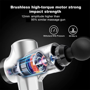 Pistolet de <span class=keywords><strong>Massage</strong></span> Pro Tissu Profond Dos Bras Cou Athlètes Soulagement de la Douleur Percussion Masseur Pistolet 6 Têtes Pistolet de <span class=keywords><strong>Massage</strong></span> Silencieux - Product Image 4