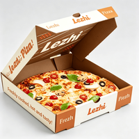 Muestras Gratis, Cajas de Cartón Corrugado para Pizza de 12 Pulgadas, Cajas Rígidas de Kraft, Impresión Personalizable, Caja para Pizza de Diferentes Tamaños para Alimentos
